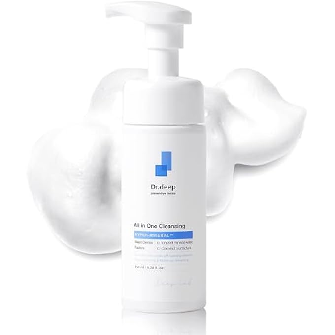 Dr.Deep ALL IN ONE CLEANSING(5.07 FL.OZ) FACIAL CLEANSER, DEEP CLEANSING FOAM,MOISTURIZING,CLEAR PORES ON OILY, DRY & SENSITIVE SKIN WITH NATURAL INGREDIENTS,MAKE UP REMOVER - Image 1